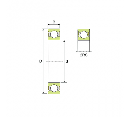 Подшипник 6001-2RS ZWZ