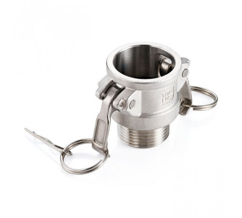 Камлок нержавеющий тип B розетка, наруж. резьба BSP 1 1/4", AISI304, TL125BSS TITAN LOCK