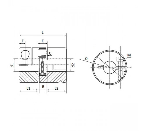 Муфта соединительная JC16-C (d=4mm) TECHNIX