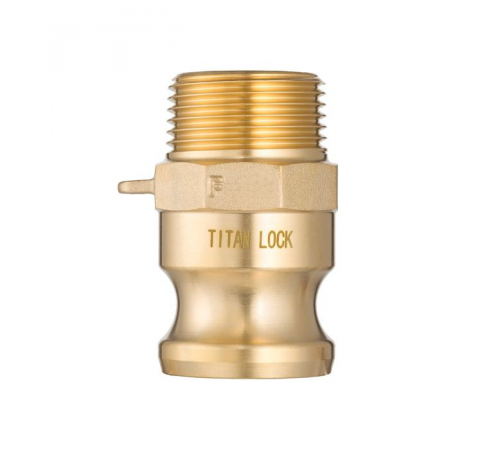 Камлок латунный тип F ниппель, наруж. резьба BSP 1 1/2", TL150FBR TITAN LOCK