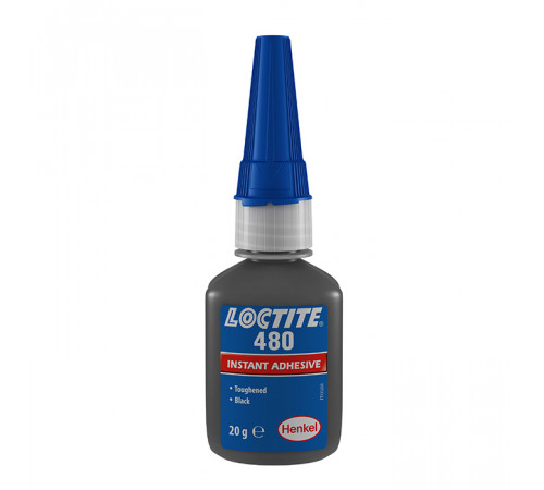 Клей моментальный, упрочнённый, термо/вибростойкий,  черный, 20 г 480 Loctite