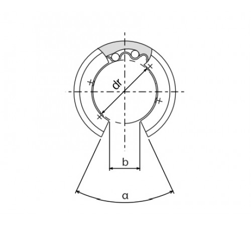 Линейный подшипник LME16-UU-OP ISKRA
