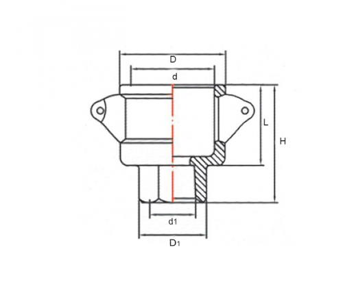 Камлок латунный тип D розетка, внутр. резьба BSP 1/2", TL50DBR TITAN LOCK