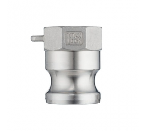 Камлок нержавеющий тип A ниппель, внутр. резьба BSP 1", AISI316, TL100ASS316 TITAN LOCK