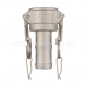 Камлок нержавеющий тип С, розетка с хвостовиком 3/4", AISI304, TL75CSS TITAN LOCK