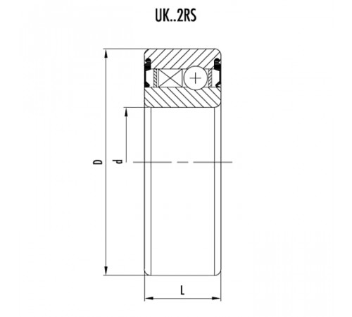 Обгонная муфта UK17-2RS (CSK17-2RS) ISKRA
