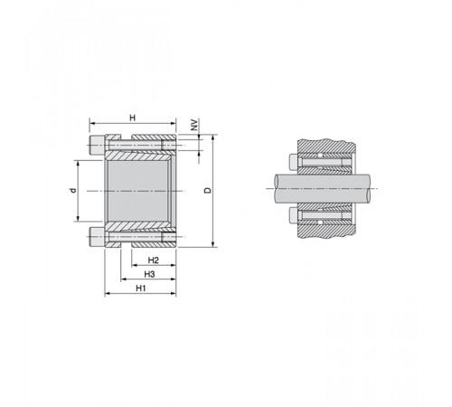 Зажимная втулка KLAA030 (PHF FX41-30x55) ISKRA
