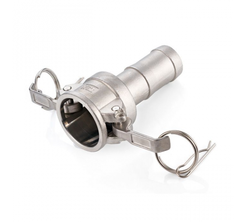 Камлок нержавеющий тип С, розетка с хвостовиком 2", AISI304, TL200CSS TITAN LOCK