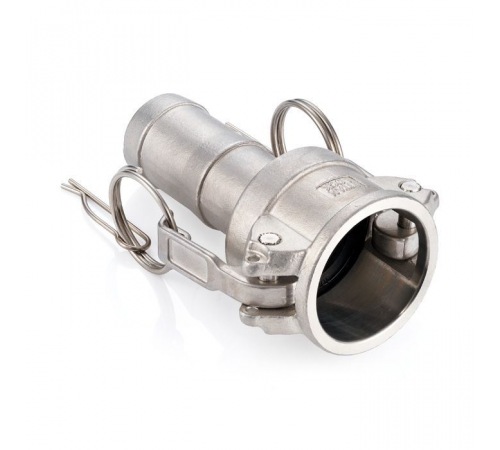 Камлок нержавеющий тип С, розетка с хвостовиком 2", AISI304, TL200CSS TITAN LOCK