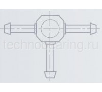 Т-распределитель для шланга d4.7/d2 мм TESA