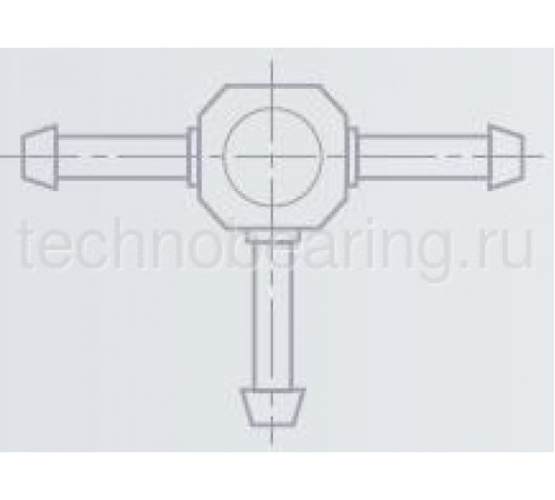 Т-распределитель для шланга d4.7/d2 мм TESA