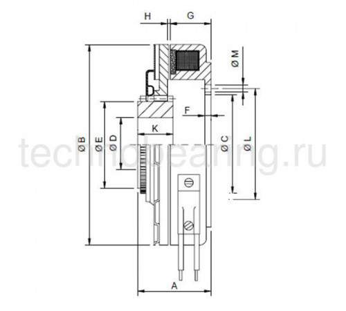 Тормоз электромагнитный дисковый FED130 Corbetta