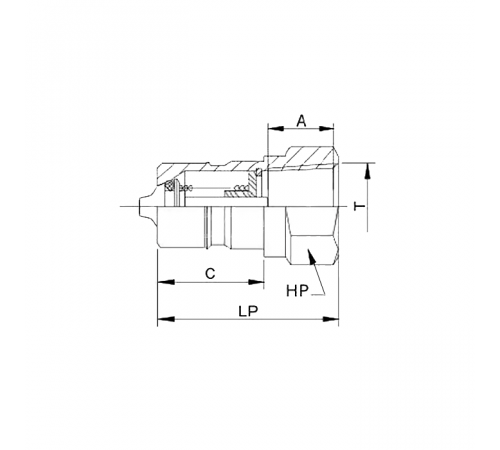 3/8in, БРС серия А, ISO 7241-A, ниппель, оцинк. сталь TL3AM TITAN LOCK