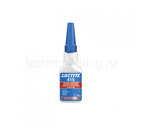 Клей цианоакрилатный для металлов, резины и пластмасс, 20 г, 415 Loctite