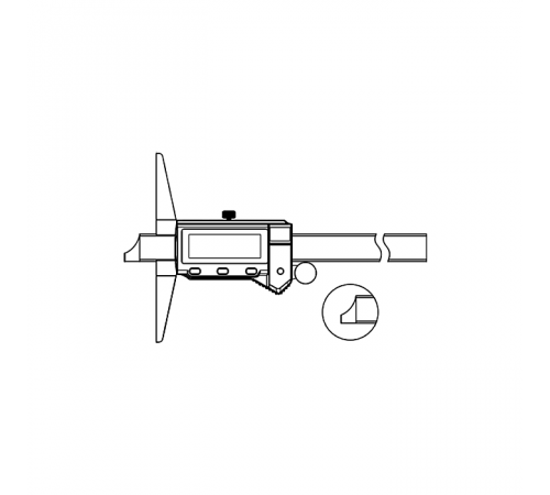 Штангенглубиномер цифровой IP54 0-300мм/0-12", 2103-1015 Dasqua