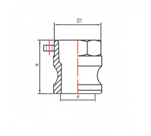 Камлок алюминиевый тип А ниппель, внутр. резьба BSP 3/4", TL75AAL TITAN LOCK