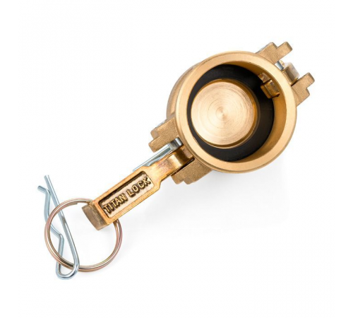 Камлок латунный тип DC, заглушка для ниппеля 3/4", TL75DCBR TITAN LOCK