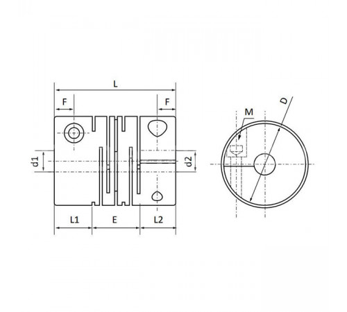Муфта соединительная FC32-P2 (d=8mm) TECHNIX