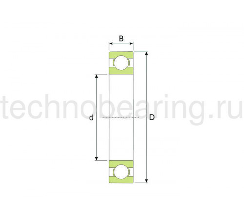Подшипник 6001 POMGLASS (пласт., стекл шар.) ISB