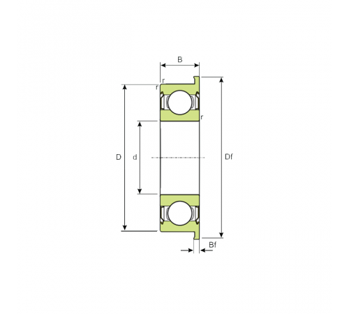 Подшипник MF148-ZZ (пром. уп.) ISB