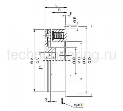Тормоз электромагнитный дисковый DFM065-3 Corbetta