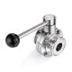 Затвор дисковый нержавеющий (AISI304) DN40, типа clamp-clamp TLSD040CLS TITAN LOCK