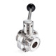 Затвор дисковый нержавеющий (AISI304) DN40, типа clamp-clamp TLSD040CLS TITAN LOCK