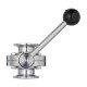 Затвор дисковый нержавеющий (AISI304) DN40, типа clamp-clamp TLSD040CLS TITAN LOCK