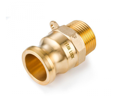 Камлок латунный тип F ниппель, наруж. резьба BSP 1/2", TL50FBR TITAN LOCK