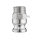 Камлок нержавеющий тип F ниппель, наруж. резьба BSP 1 1/4", AISI304, TL125FSS TITAN LOCK