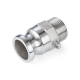 Камлок нержавеющий тип F ниппель, наруж. резьба BSP 1 1/4", AISI304, TL125FSS TITAN LOCK