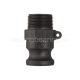 Камлок полипропиленовый тип F ниппель, наружная. резьба BSP 1 1/2", TL150FPP TITAN LOCK