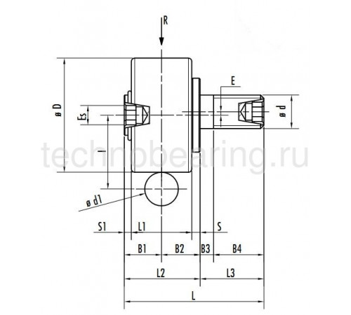 Цилиндрический ролик эксцентриковый EC316 ZZ CTS