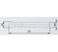 Вставка с твердосплавным шариком d 5мм и хвостовиком d 4 мм 00760200 Tesa