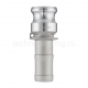 Камлок алюминиевый тип E серия "EcoLine", ниппель с хвостовиком 1/2", TL50EAL-EL TITAN LOCK