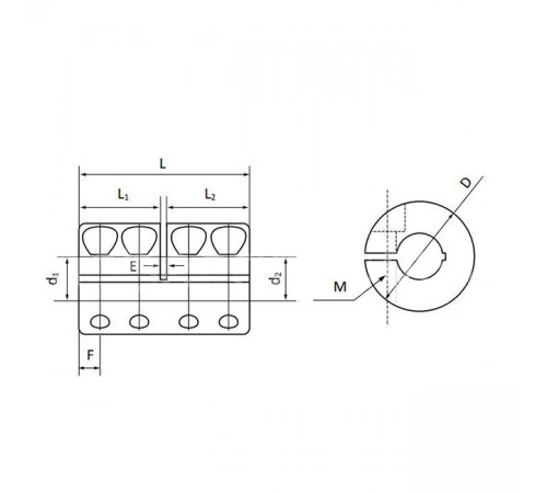 Муфта соединительная RC40-C (d=10мм) TECHNIX