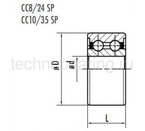Цилиндрический ролик без пальца CC8/24SP CTS