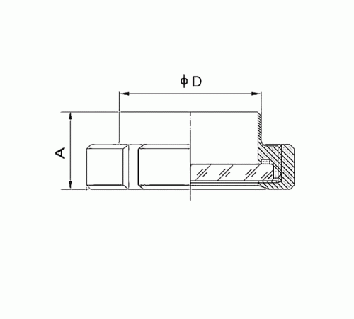 Диоптр гаечный под сварку, нержавеющий, DN25, TL025DWWD TITAN LOCK
