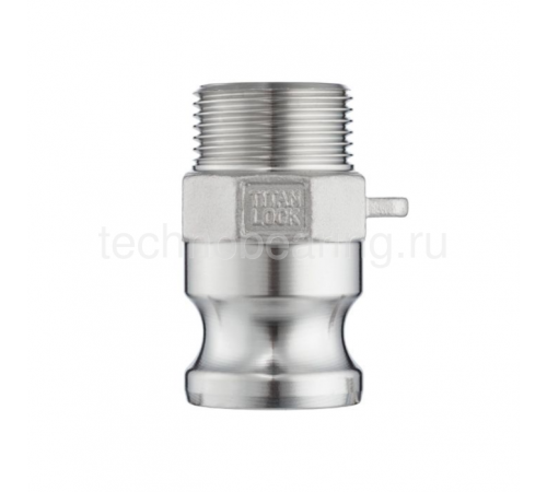 Камлок нержавеющий тип F ниппель, наруж. резьба BSP 3/4", AISI316, TL75FSS316 TITAN LOCK