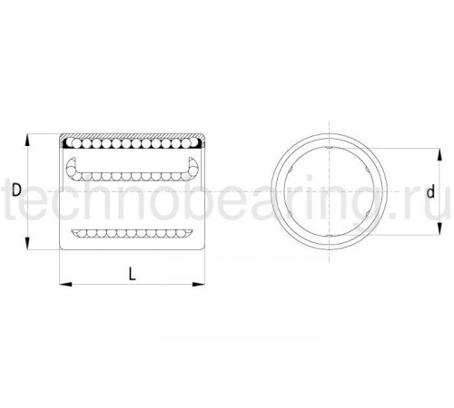 Линейный подшипник KH1228-PP TECHNIX
