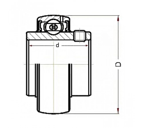 Высокотемпературный корпусной подшипник UC205 BHTS ZZ C4 200° Ecoline ISKRA