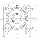 Подшипниковый узел UCF207 TECHNIX